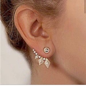 “Angel of Mine” Luxury Diamond Rhinestone Climber Gold Silver Stud Sexy Earrings